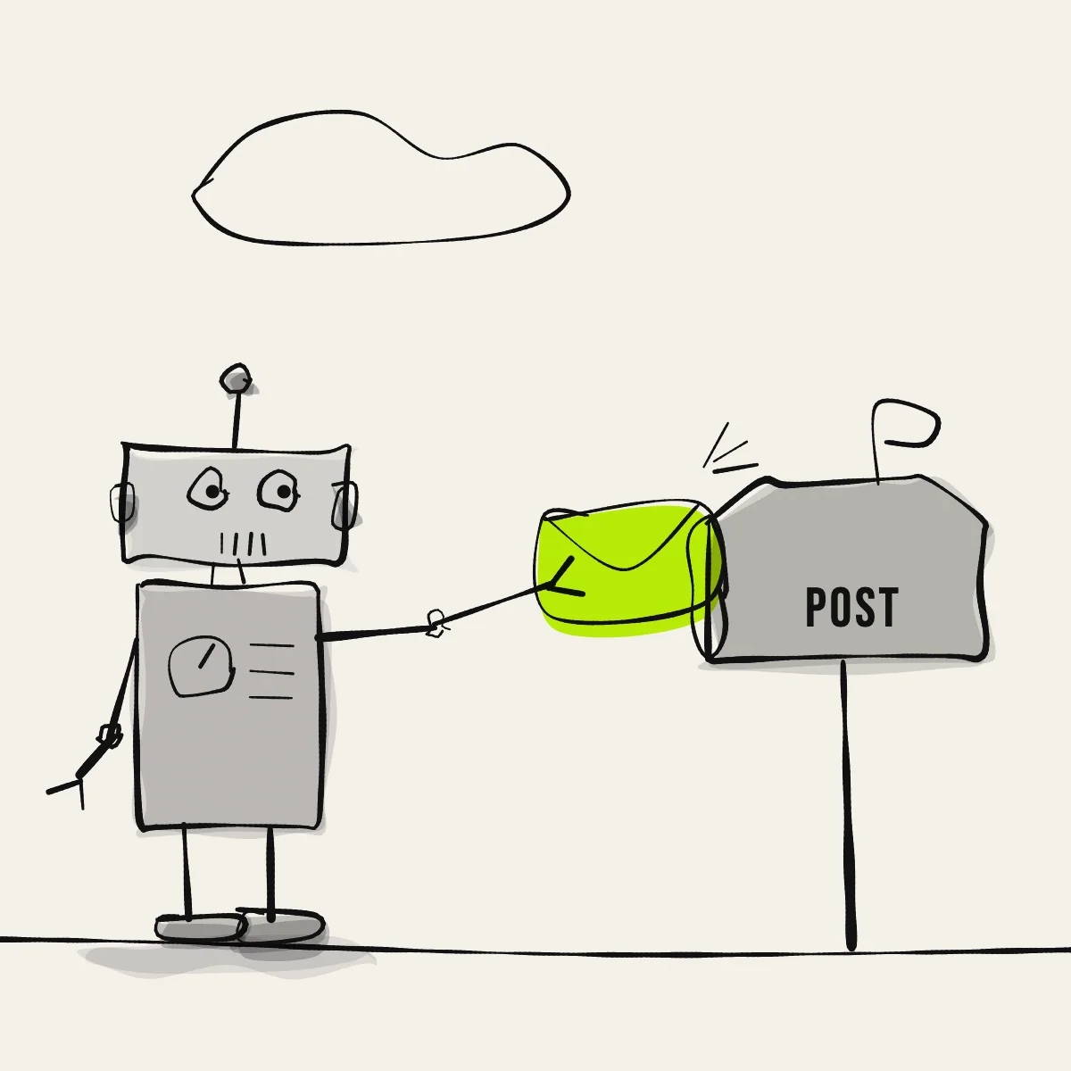 An agent independently making and sending a zine